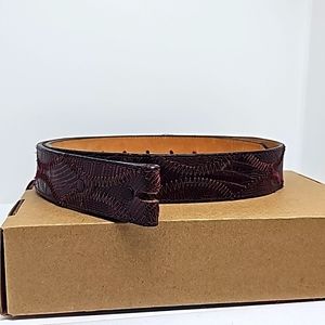 Justin Boots Dark Brown Leather Belt